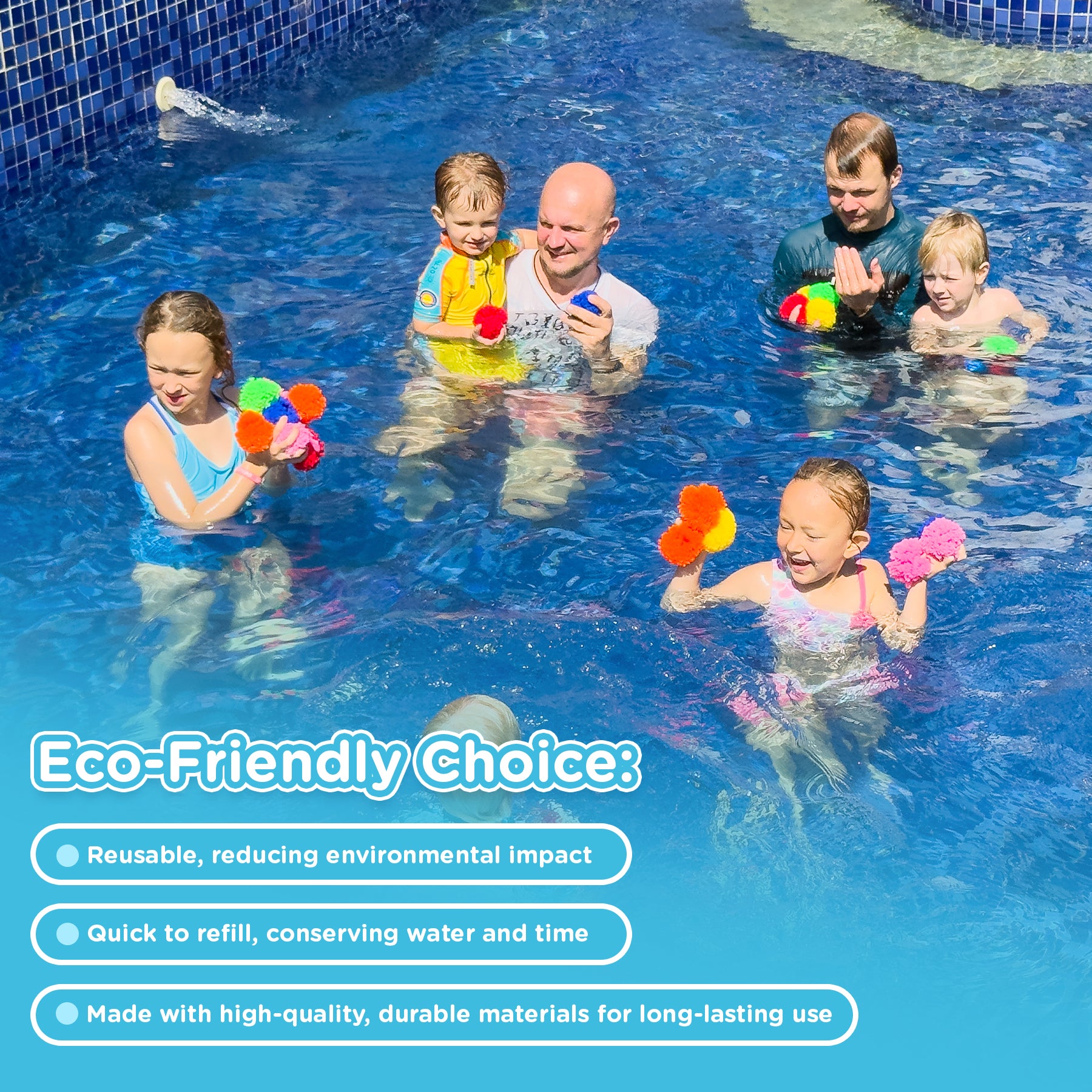 KiddoSpace Reusable Water Sponge Balls (Buy 10 Get 20 Free)