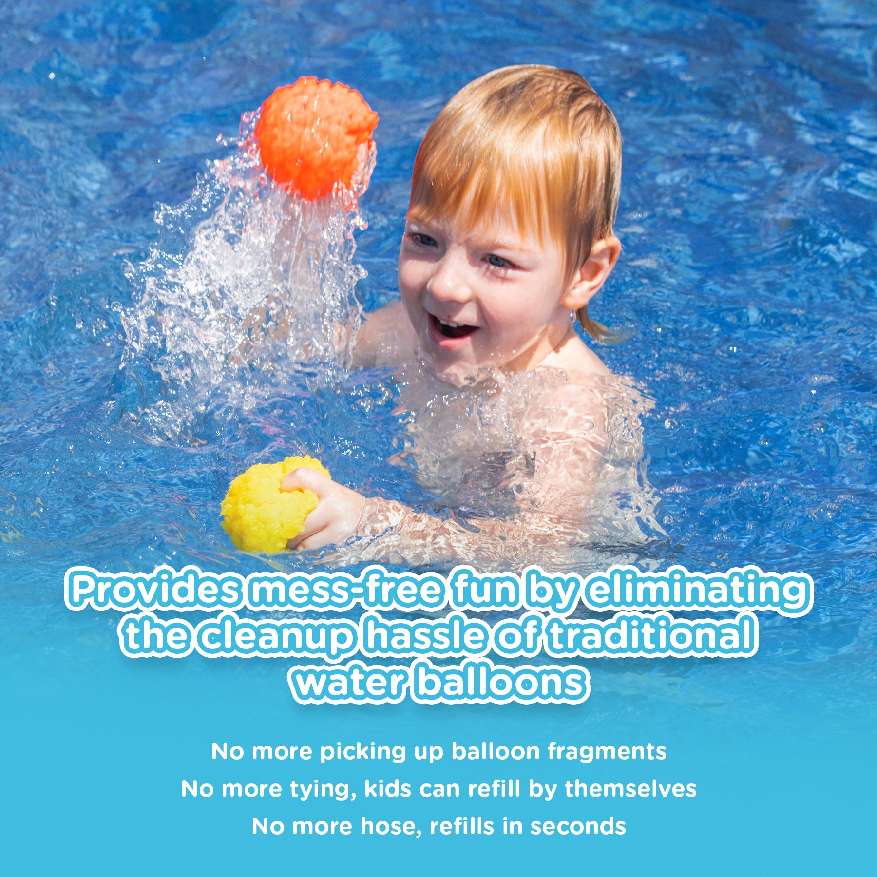 KiddoSpace Reusable Water Sponge Balls (Buy 10 Get 20 Free)